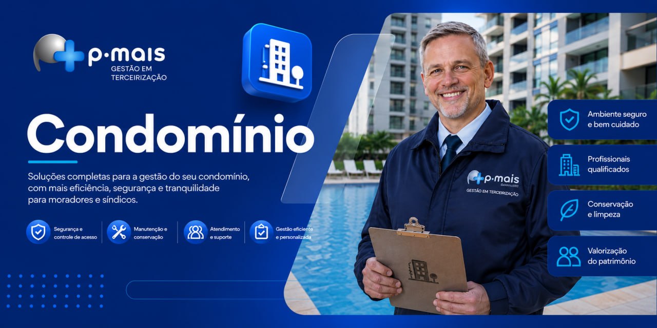 Equipe PMais em serviço terceirizado para condomínio