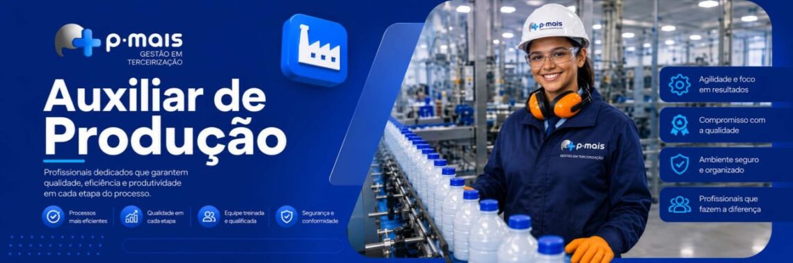 Banner Auxiliar de Produção PMais