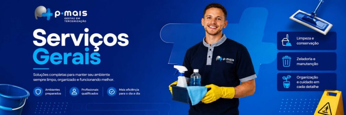 Banner Serviços Gerais PMais
